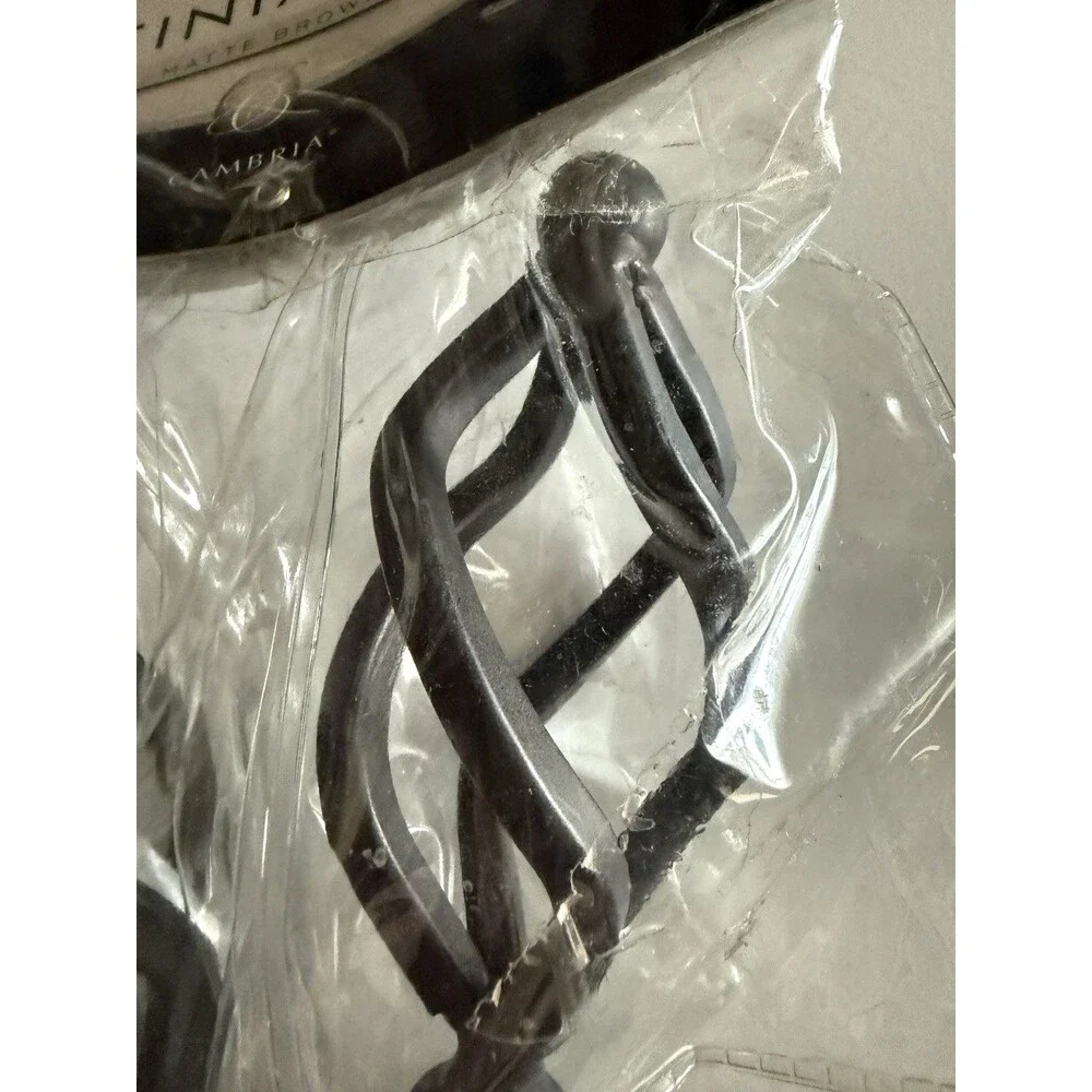 Cambria Classic Finials 5” Matt Brown Torch Set of 2 Bird Cage For Curtain Rods